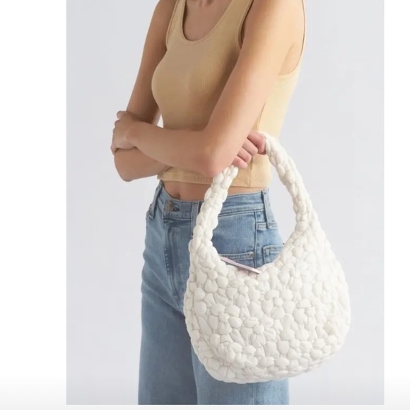 Wildfox Cloud Quilt Hobo Bag blue cloud mini shoulder bag - Picture 6 of 7